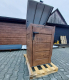 Ogłoszenie - Zabudowa kosza na śmieci wiata śmietnikowa obudowa kubła 80x70x120 cm 1x240L ciemny orzech TS951 - Kłodzko - 1 500,00 zł