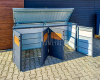 Ogłoszenie - Zabudowa koszy na śmieci wiata śmietnikowa obudowa kubłów 235x65x110 cm 4x120L antracyt + jasny orzech TS958 - Łańcut - 3 990,00 zł