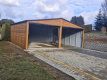 Ogłoszenie - Garaż blaszany 6x6,5m - bramy uchylne - jasny orzech - drewnopodobny - rynny - dach dwuspadowy TS932 - Konin - 15 790,00 zł