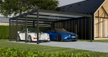 Ogłoszenie - CarPort PREMIUM - Wiata samochodowa 6x5,5 Antracyt Zabudowa - TS1037 - Międzyrzecz - 22 950,00 zł