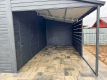 Ogłoszenie - Garaż blaszany PREMIUM 8x6m + wiata 3x6 Brama segmentowa drzwi okno  antracyt Drewnopodobny  rynny TS978 - Białogard - 35 450,00 zł