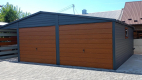 Ogłoszenie - Garaż Blaszany Wiata Panelowa 8x6 ciemny grafit + złoty dąb PREMIUM - Nowy Targ - 14 600,00 zł