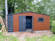 Ogłoszenie - Schowek - Domek Ogrodowy 5,5x3m + wiata 0,5m - Brama - okno - złoty dąb - dach dwuspadowy GP555 - Bydgoszcz - 9 890,00 zł