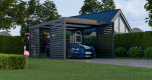 Ogłoszenie - CarPort PREMIUM - Wiata samochodowa 4x5 Antracyt Zabudowa - ID957 - Bełchatów - 11 390,00 zł