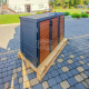 Ogłoszenie - Zabudowa koszy na śmieci wiata śmietnikowa obudowa kubłów 207x80x120 cm 3x240L Antracyt - Jasny Orzech GP511 - Września - 3 450,00 zł
