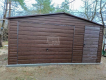 Ogłoszenie - Garaż blaszany 5,5x6m - Brama uchylna - drzwi - Ciemny orzech - drewnopodobny - dach dwuspadowy GP520 - Sopot - 12 990,00 zł