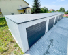 Ogłoszenie - Rząd garaży 28x5,5m - 7x bramy uchylne - biały - antracyt - dach spad w tył  GP489 - Katowice - 47 500,00 zł