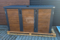 Ogłoszenie - Zabudowa koszy na śmieci wiata śmietnikowa obudowa kubłów 207x80x120 cm 3x240L antracyt + jasny orzech GP512 - Sieradz - 3 450,00 zł