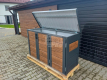 Ogłoszenie - Zabudowa koszy na śmieci wiata śmietnikowa obudowa kubłów 177x65x110 cm 3x120L antracyt + jasny orzech GP510 - Konin - 3 300,00 zł