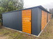 Ogłoszenie - Rząd garaży Garaż blaszany 18x5m 3x brama dwuskrzydłowa drzwi drewnopodobny dach GP525 - Gryfice - 22 900,00 zł