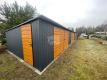 Ogłoszenie - Rząd garaży Garaż blaszany 18x5m 3x brama dwuskrzydłowa drzwi drewnopodobny dach GP525 - Gryfice - 22 900,00 zł