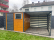 Ogłoszenie - Schowek Domek ogrodowy 2,5x2,5m + wiata 2,5m + wiata 0,3m Drzwi okno drewnopodobny - dach  GP526 - Międzyrzecz - 6 250,00 zł