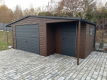 Ogłoszenie - Garaż Blaszany drewnopodobny z wnęką 5.5x5m + 1.5x5m wiata Panelowa - Łódź - 13 100,00 zł