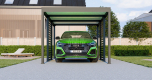 Ogłoszenie - CarPort PREMIUM - Wiata samochodowa 3x5 Antracyt Zabudowa - TS1039 - Legnica - 9 300,00 zł