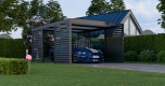Ogłoszenie - CarPort PREMIUM - Wiata samochodowa 4x5 Antracyt Zabudowa - TS1040 - Lubin - 11 390,00 zł