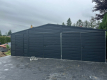 Ogłoszenie - Garaż Blaszany 8x5 Dwustanowiskowy Grafit MAT Premium • Dwuspadowy Dach + 2 Bramy • Montaż Gratis - Łomża - 11 800,00 zł