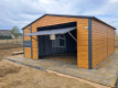 Ogłoszenie - Garaż blaszany 4x5m + wiata 1x5m - brama drzwi okno drewnopodobny dach dwuspadowy ID988. Miniaturka 6