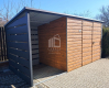 Ogłoszenie - Schowek - domek ogrodowy 3,5x2m + wiata 1,5m - Brama dwuskrzydłowa drewnopodobny dach spad w tył  ID971 - Oświęcim - 5 090,00 zł