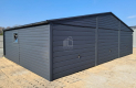 Ogłoszenie - Garaż blaszany 9x6m - 3x Brama uchylna - okno - antracyt - rynny - dach dwuspadowy ID972 - Łódź - 20 990,00 zł