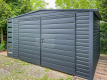 Ogłoszenie - Schowek - Domek Ogrodowy 4x3m + Wiata 0,5m - Brama Dwuskrzydłowa - Antracyt - Dach dwuspadowy GP419 - Ząbki - 4 850,00 zł