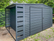 Ogłoszenie - Schowek - Domek Ogrodowy 4x3m + Wiata 0,5m - Brama Dwuskrzydłowa - Antracyt - Dach dwuspadowy GP419 - Ząbki - 4 850,00 zł