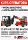 Ogłoszenie - Kurs wózki widłowe, suwnice, podesty, żurawie HDS, spawanie, SEP, CNC, BHP i inne Stalowa Wola, Nisko, Tarnobrzeg. Miniaturka 2
