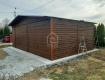 Ogłoszenie - Garaż blaszany 7x6m - 2x Brama - ciemny orzech - drewnopodobny - Dach dwuspadowy - rynny PLG169. Miniaturka 4