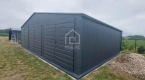 Ogłoszenie - Garaż blaszany 10x6m - 3x Brama - Rynny - Antracyt - Dach dwuspadowy PLG184. Miniaturka 4