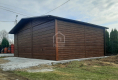 Ogłoszenie - Garaż blaszany 7x6m - 2x Brama - ciemny orzech - drewnopodobny - Dach dwuspadowy - rynny PLG169. Miniaturka 3