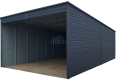 Ogłoszenie - Garaż blaszany - Carport  6x8m - antracyt - dach spad w tył TS1059 - Olsztyn - 17 600,00 zł