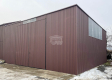 Ogłoszenie - Hala blaszana - Magazyn 9x8m - Brama dwuskrzydłowa - ciemny brąz - dach spad w tył GP587. Miniaturka 3