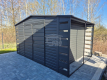 Ogłoszenie - Schowek - Domek Ogrodowy 3x3 + 2x wiata 0,5m -  Brama Antracyt Dach dwuspadowy  GP588. Miniaturka 4