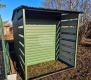 Ogłoszenie - Schowek - domek ogrodowy 2x2m + wiata 1m - drzwi - okno - zielony - dach dwuspadowy GP604. Miniaturka 5