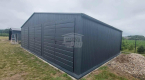 Ogłoszenie - Garaż blaszany 10x6m - 3x Brama - Rynny - Antracyt - Dach dwuspadowy GP601. Miniaturka 3