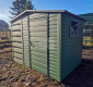 Ogłoszenie - Schowek - domek ogrodowy 2x2m + wiata 1m - drzwi - okno - zielony - dach dwuspadowy GP604. Miniaturka 2