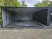 Ogłoszenie - Garaż blaszany 3,5x6 + wiata 5x6 m - Brama - okno - drzwi - Antracyt Dach spad w tył GP574. Miniaturka 3