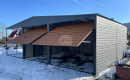 Ogłoszenie - Garaż blaszany 6x6m + wiata 3m - 2x brama uchylna - antracyt - ciemny orzech - dach dwuspadowy GP585. Miniaturka 4