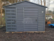 Ogłoszenie - Schowek - domek ogrodowy 2,2x2m + wiata 0,8m + drzwi w wiacie - drzwi - okno - antracyt - dach dwuspadowy TS1074. Miniaturka 2