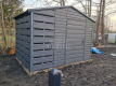 Ogłoszenie - Schowek - domek ogrodowy 2,2x2m + wiata 0,8m + drzwi w wiacie - drzwi - okno - antracyt - dach dwuspadowy TS1074. Miniaturka 3