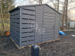 Ogłoszenie - Schowek - domek ogrodowy 2,2x2m + wiata 0,8m + drzwi w wiacie - drzwi - okno - antracyt - dach dwuspadowy TKD361. Miniaturka 3