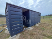 Ogłoszenie - Schowek - domek ogrodowy 4,5x2,5m + wiata 2m - brama -  okno - antracyt - dach spad w tył TKD364. Miniaturka 3