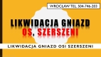 Ogłoszenie - Usunięcie os, gniazda, szerszeni z dachu, działki, ogrodu, tel. 504-746-203, Wrocław. Miniaturka 1