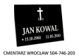 Ogłoszenie - Tablica na pomnik z napisami, cena, tel. 504-746-203, montaż, Cmentarz Wrocław, na grób. Miniaturka 1