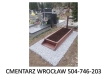Ogłoszenie - Nagrobki drewniane, pomniki z drewna, rama,  Wrocław cmentarz osobowicki, grabiszyński. Miniaturka 1