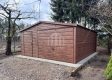 Ogłoszenie - Garaż blaszany 5x5m - brama uchylna - drzwi - ciemny orzech - drewnopodobny - dach dwuspadowy SO120. Miniaturka 3