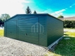 Ogłoszenie - Garaż blaszany 7x5m - 2x brama uchylna - zielony - dach dwuspadowy  SO136. Miniaturka 4