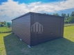 Ogłoszenie - Garaż blaszany 4x5m - brama uchylna - ciemny brąz - dach spad w tył SO118. Miniaturka 2