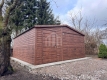 Ogłoszenie - Garaż blaszany 5x5m - brama uchylna - drzwi - ciemny orzech - drewnopodobny - dach dwuspadowy SO120. Miniaturka 2