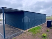 Ogłoszenie - Garaż blaszany 8x5m + wiata 2m - 2x brama uchylna - okno - drzwi - drewnopodobny - dach spad do tyłu SO137. Miniaturka 4