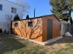 Ogłoszenie - Schowek - domek ogrodowy 3x5m - drzwi - 2x okno - jasny orzech - drewnopodobny - rynna - dach dwuspadowy SO104. Miniaturka 4